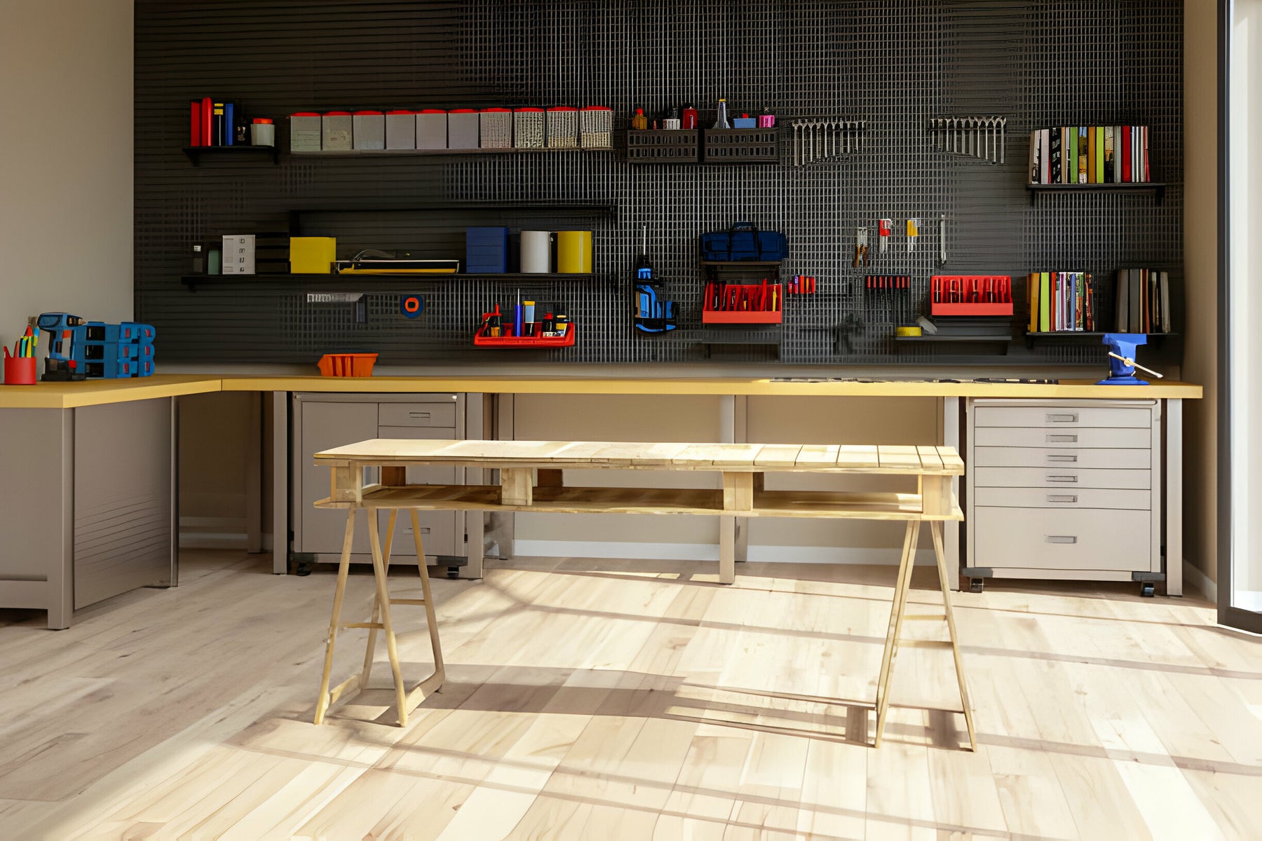 Repurposing Household Items for Workshop Storage