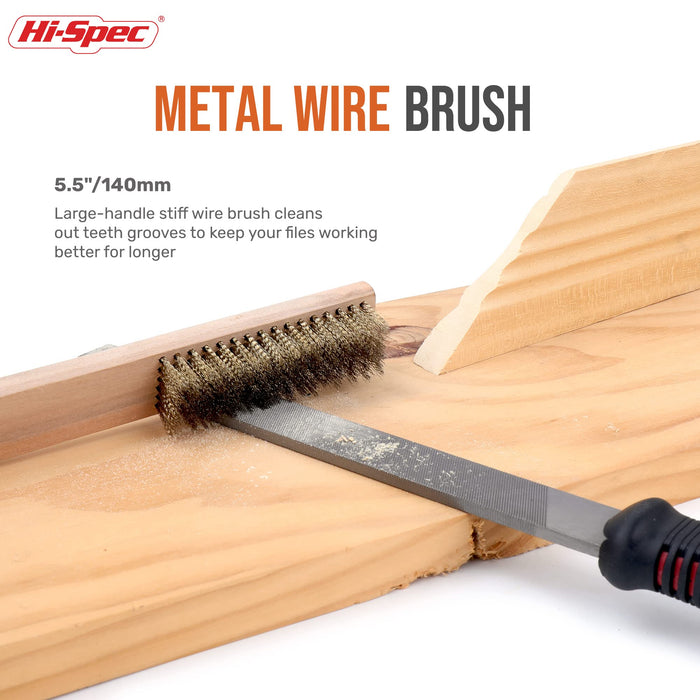 17pc Metal Hand & Needle File Tool Kit Set. Large & Small Steel Files for Craft, Metal and Woodwork. Complete with a Brush