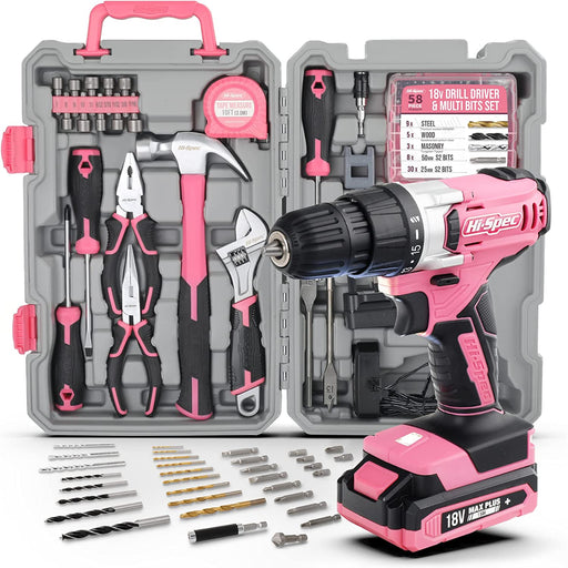 Hi-Spec 81 Piece Home & Garage Tool Kit Set & Drill Driver