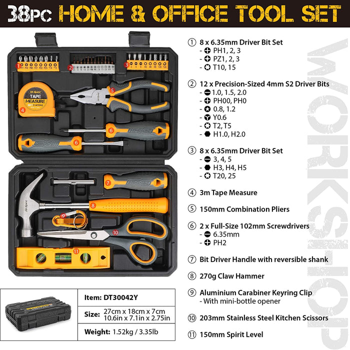 Hi-Spec 38 Piece Home & Office Tool Kit Set