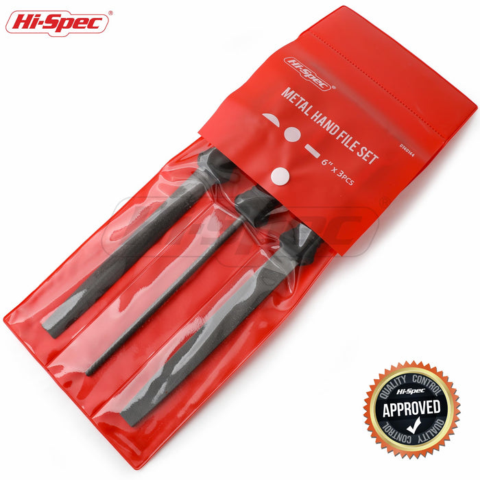 Small Hand File Set 3pc Metal Hand File Set. Flat, Round and Half-Round for Crafts, Metal ...