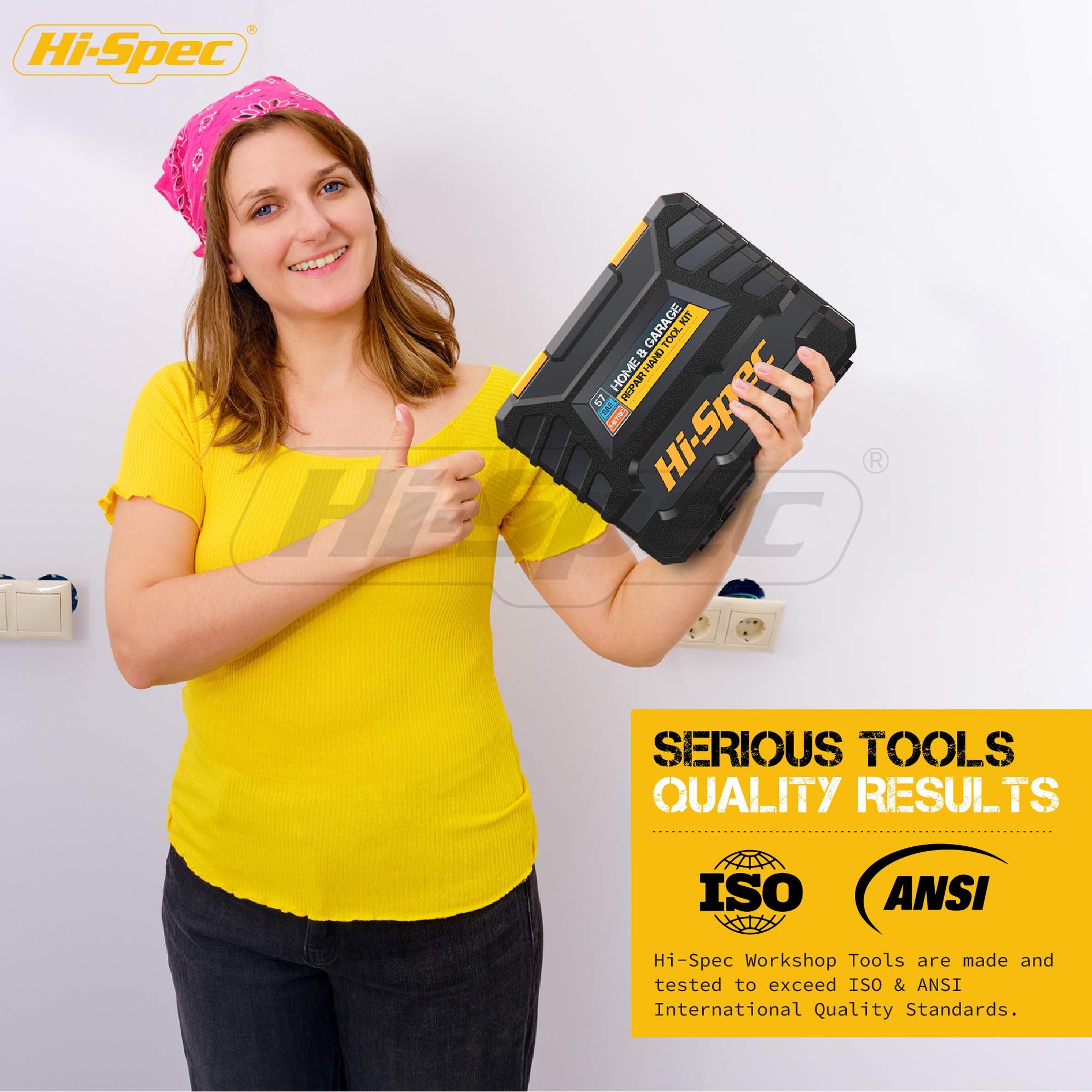 57pc All Purpose Home and Garage DIY Tool Kit Set for Everyday Repairs ...