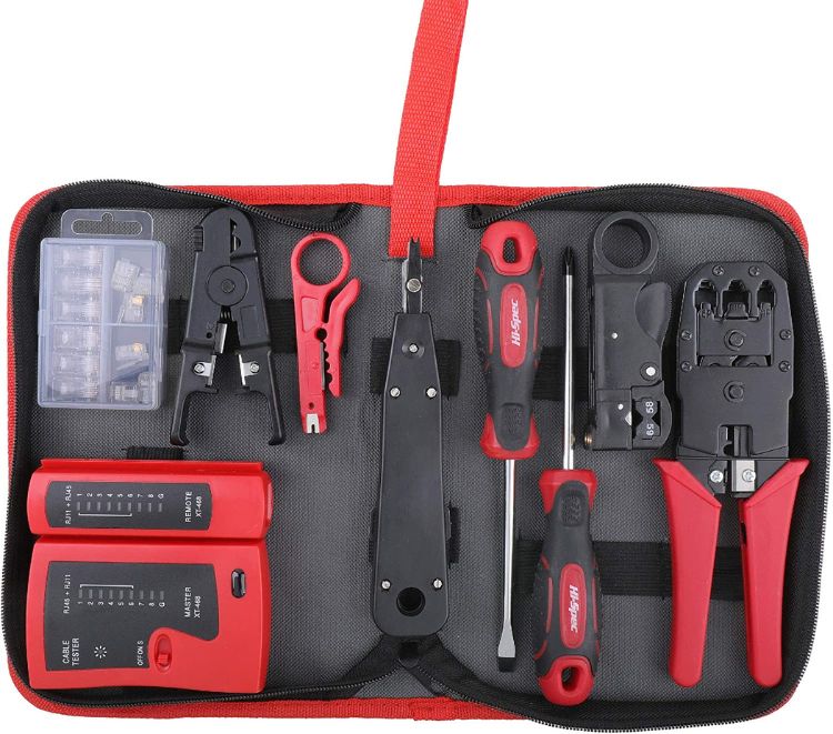 The Hi-Spec 9 Piece Network Cable Testing & Wiring Repair Tool Kit