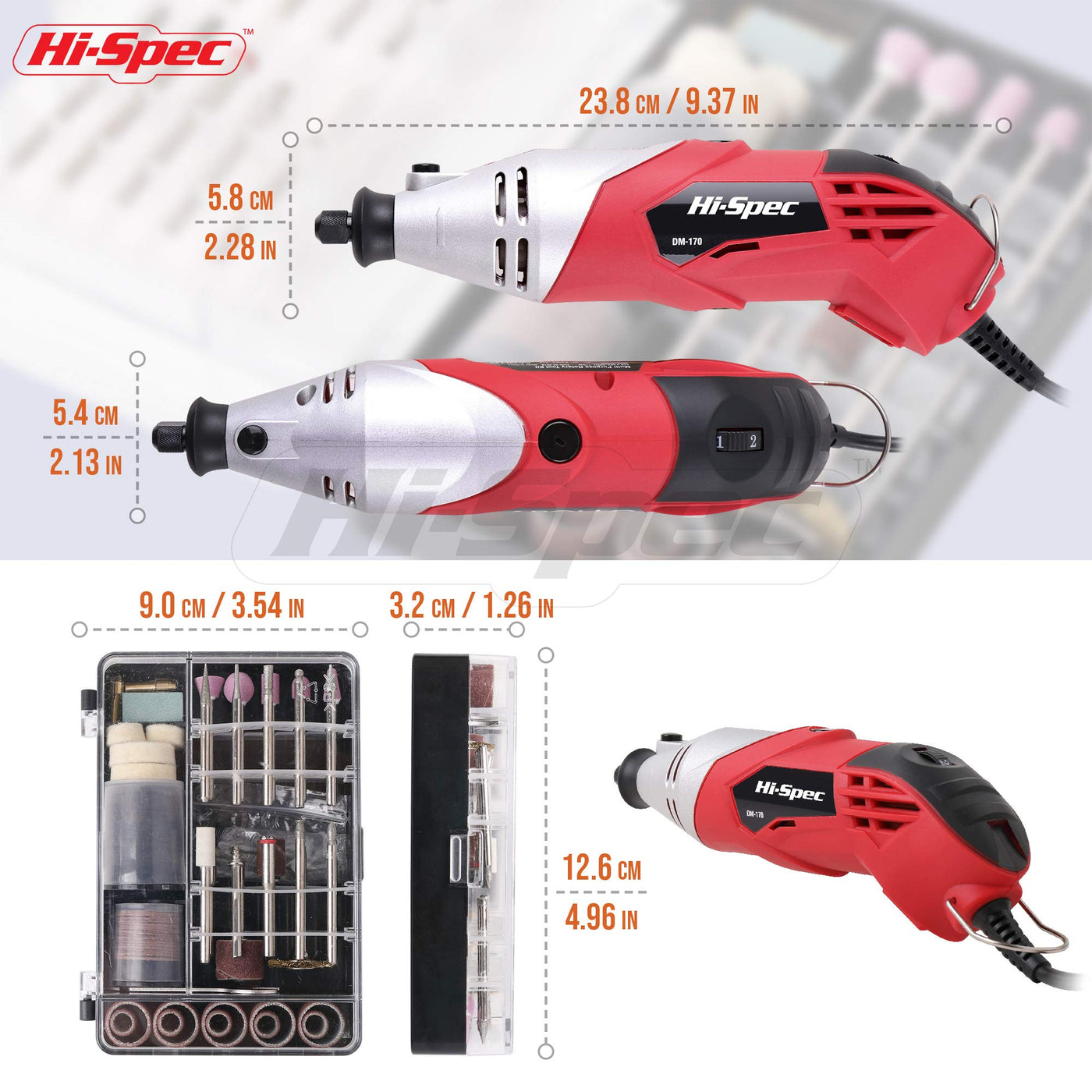 160W Corded Rotary Power Tool Set and 120pc Dremel Compatible Bit Acce ...
