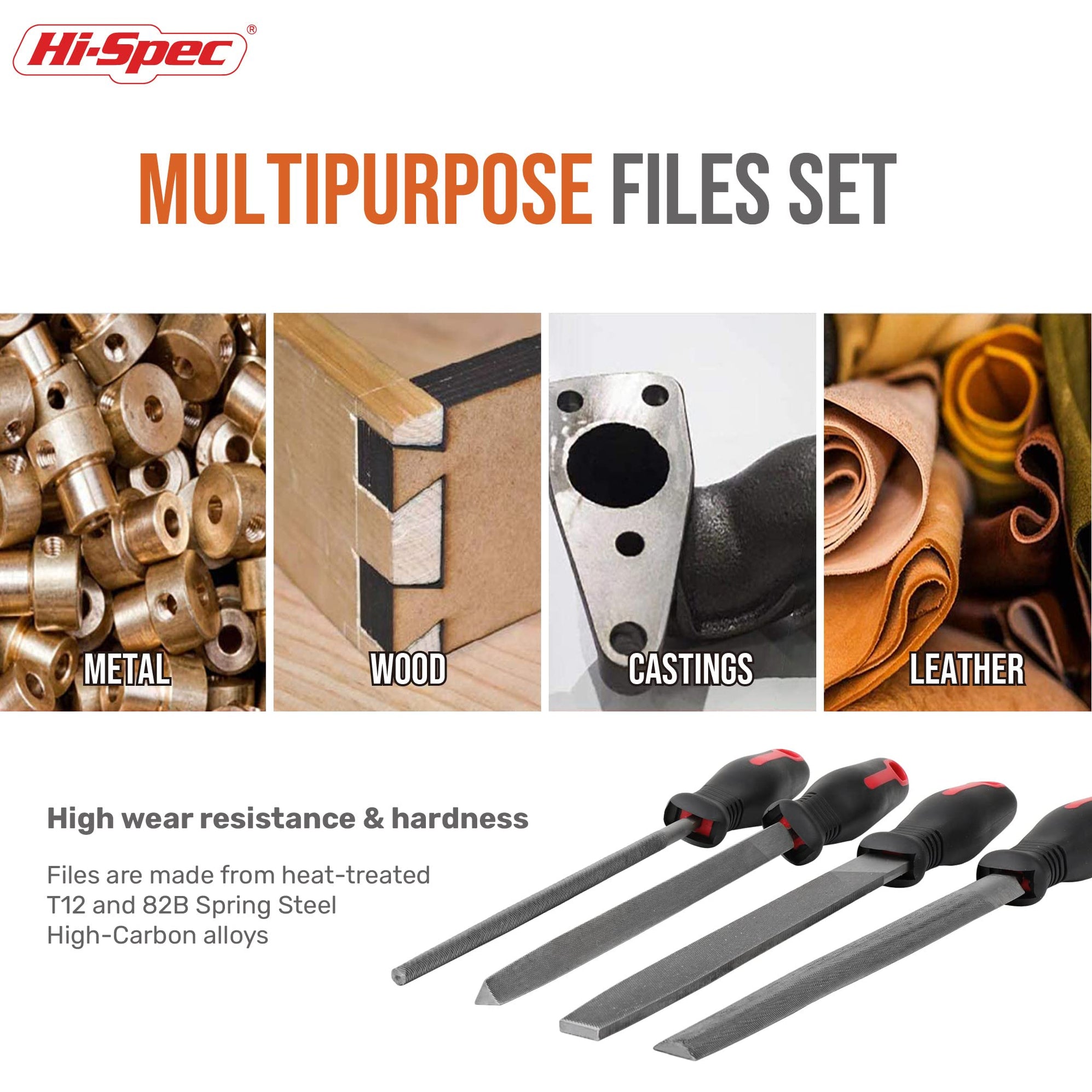 HiSpec 18 Piece Metal Hand & Needle Files Tool Set Kit. Large & Small