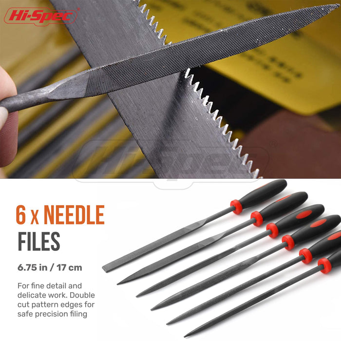 6pc Metal Small Needle Hand File Tool Set for Crafts, Metal & Wood Work