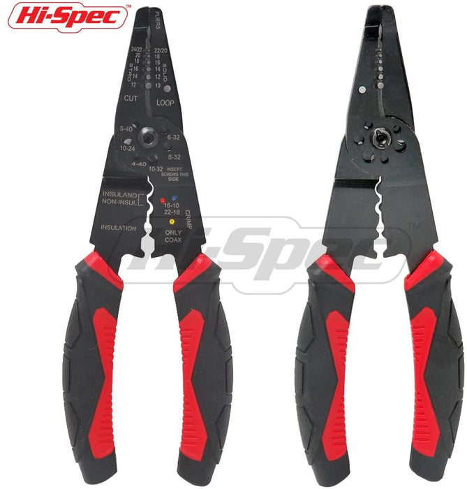 Hi-Spec 8" Multi-Function Wire Stripper Tool