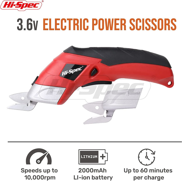 Hi-Spec 3 Piece 3.6V Cordless Electric Power Scissors