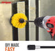 Hi-Spec 4 Piece Drill Brush & Scrub Accessories Set for Drill Driver Power Tools