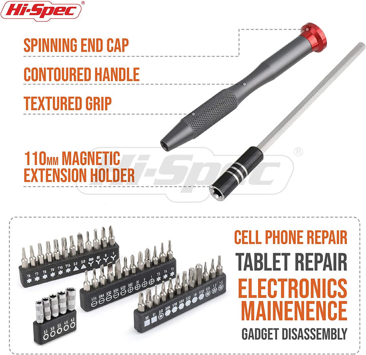 Hi-Spec 49 Piece Electronics Repair & Opening Tool Kit Set