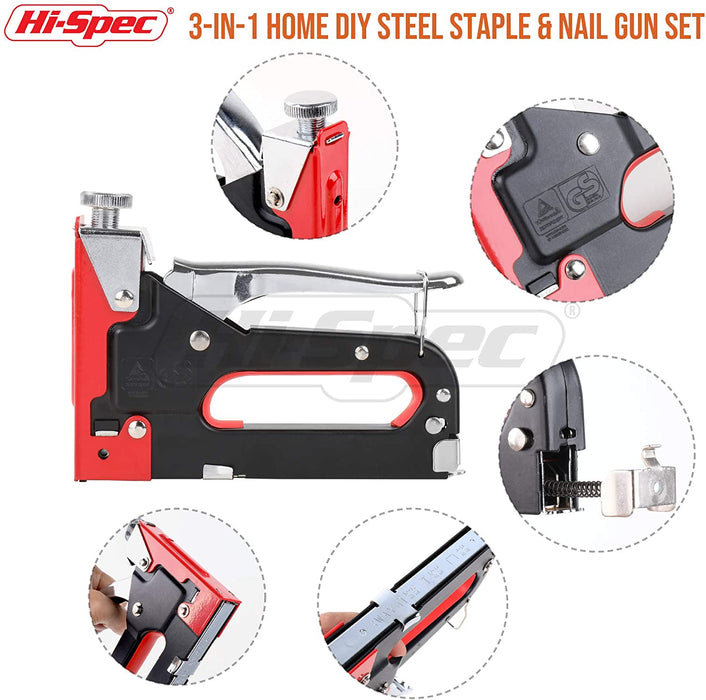 Hi-Spec 3-in-1 Staple & Nail Gun Set