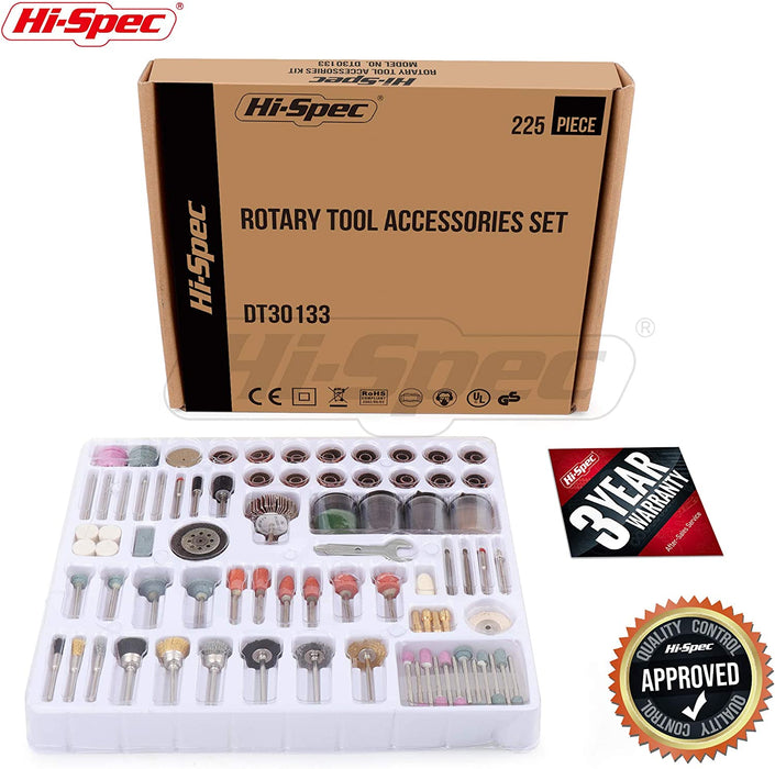 Hi-Spec 225 Piece Rotary Tool Accessories Set