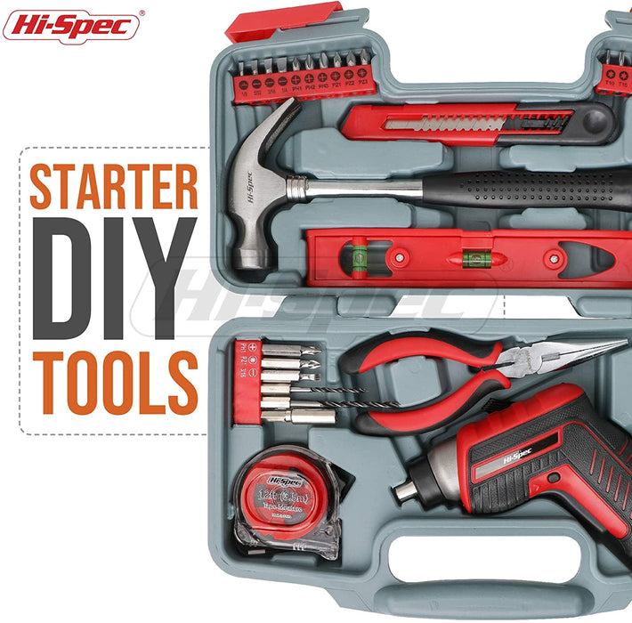 The Hi Spec 35 Piece Red Home DIY Tool Kit