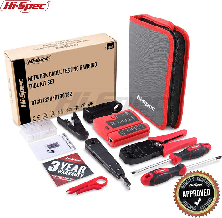 The Hi-Spec 9 Piece Network Cable Testing & Wiring Repair Tool Kit