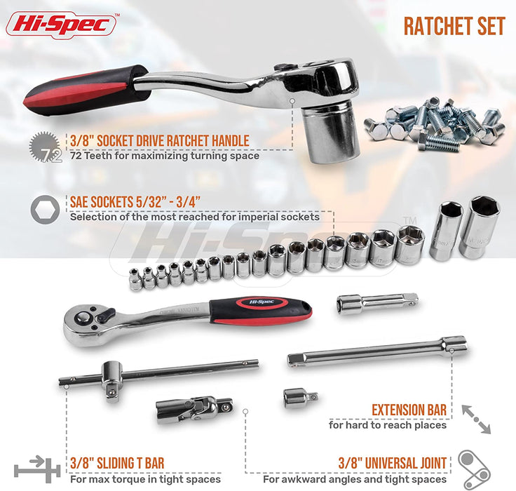 Hi-Spec Auto Mechanics Tool Kit Set