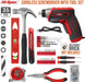 Hi-Spec 35 Piece Red Home DIY Tool Kit with USB Rechargeable 3.6V Electric Power Screwdriver