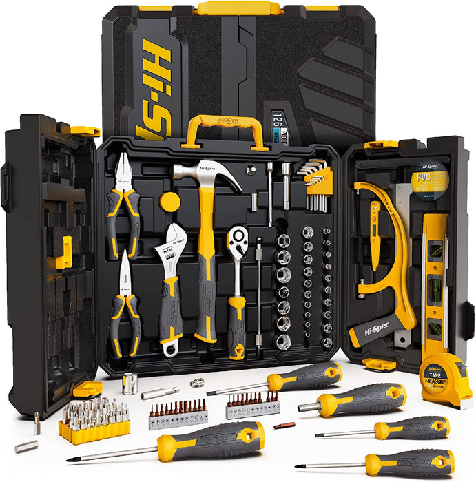 Hi-Spec 126 pc Home & Garage Tool Kit Set