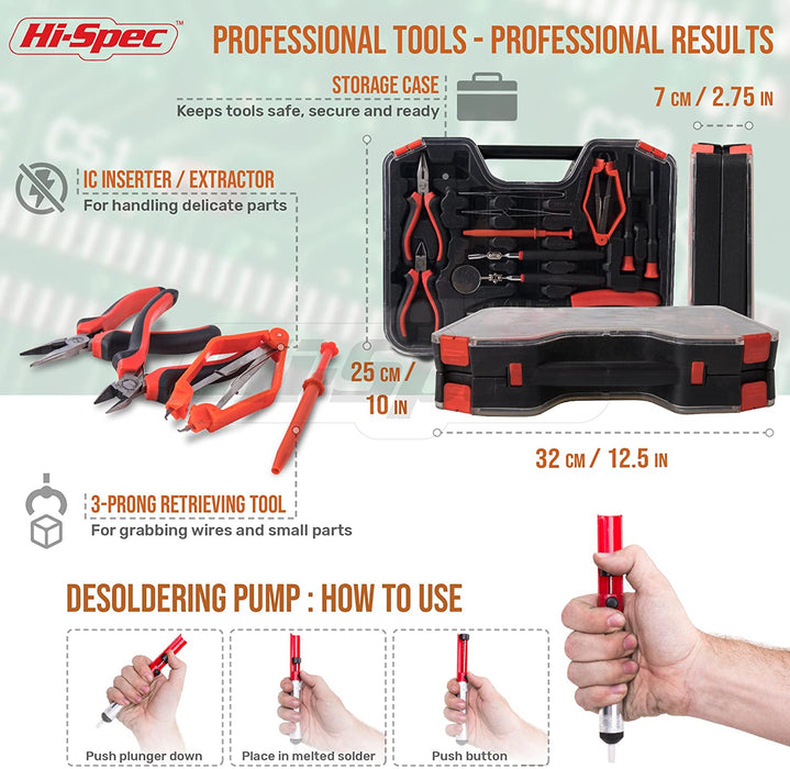 Hi-Spec 60 Piece Electronics Electrical Engineer Tool Kit