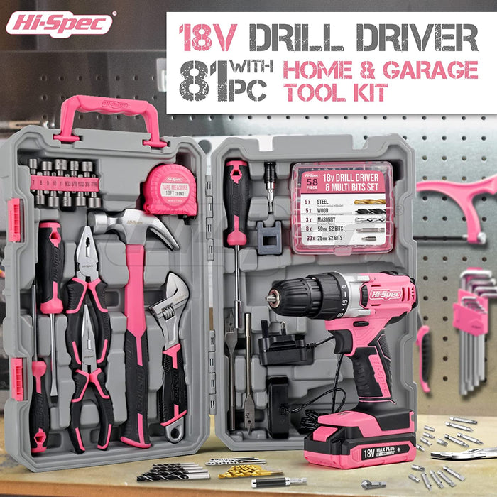 8V Drill & Home Tool Kit, 57 Piece